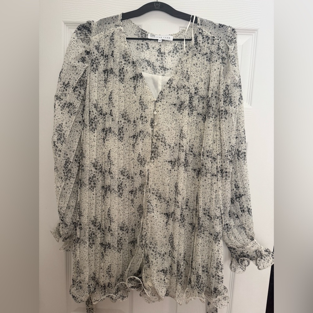 Nuuly Endless Rose Speckled Pleated Chiffon Romper